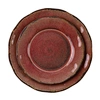 red melamine plates