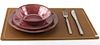 red melamine plates